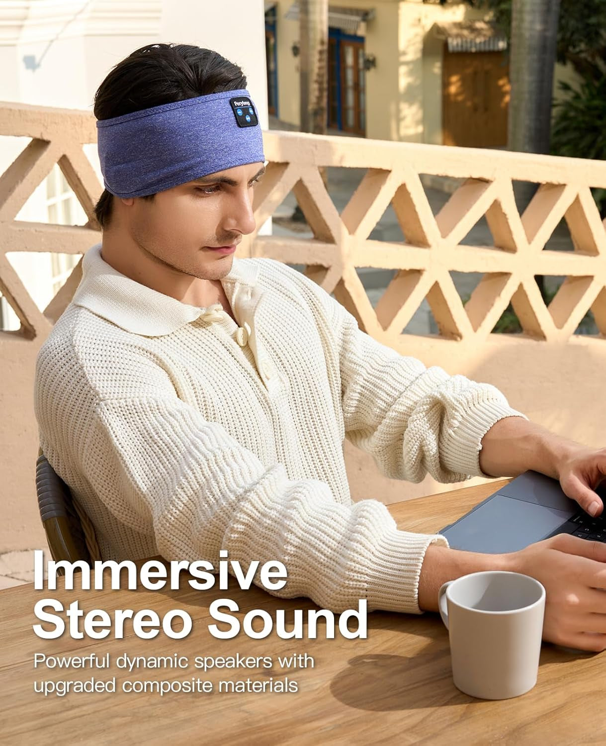 Bluetooth Sports Headband Headphones with Ultra-Thin HD Stereo Speakers for Sleep, Workouts, Jogging, Yoga, Insomnia Relief, Air Travel, and Meditation
