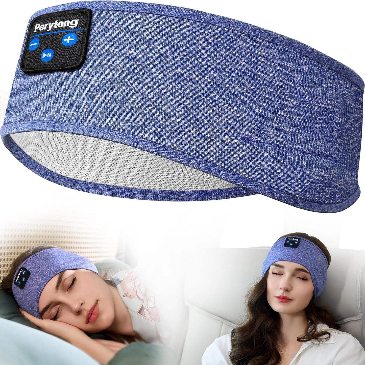 Bluetooth Sports Headband Headphones with Ultra-Thin HD Stereo Speakers for Sleep, Workouts, Jogging, Yoga, Insomnia Relief, Air Travel, and Meditation