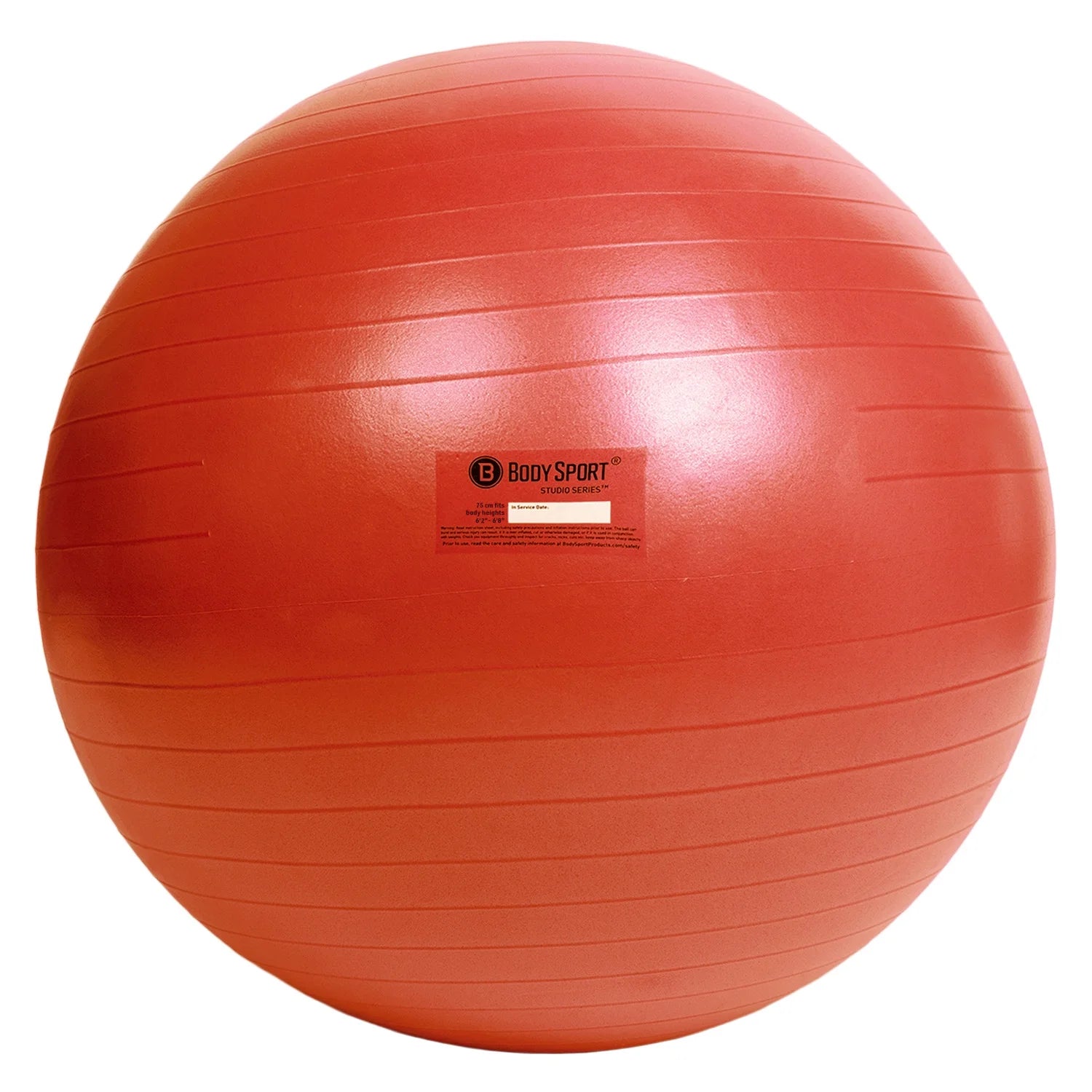 Red Fitness Ball (75 Cm), Pump & Exercise Guide Included
