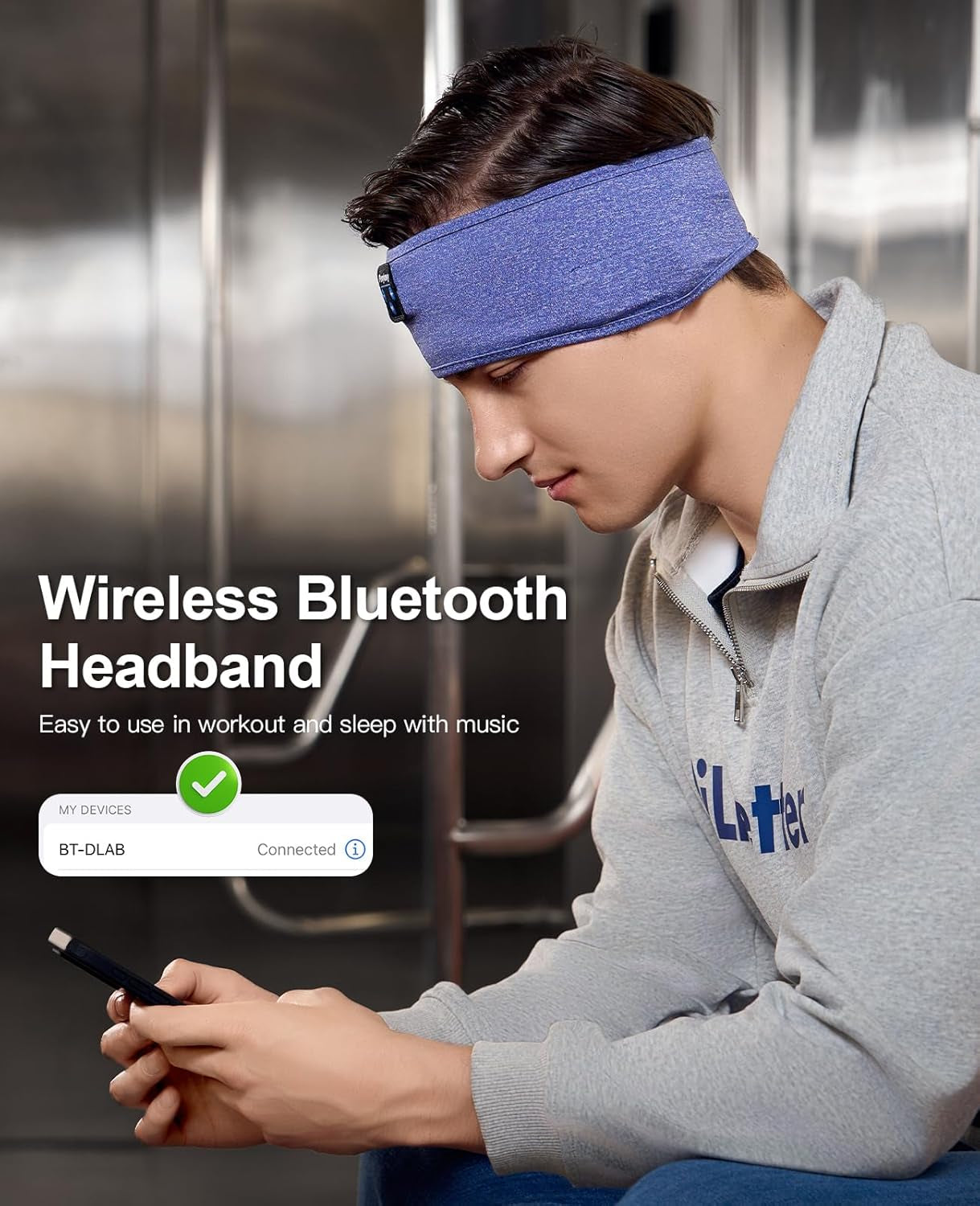 Bluetooth Sports Headband Headphones with Ultra-Thin HD Stereo Speakers for Sleep, Workouts, Jogging, Yoga, Insomnia Relief, Air Travel, and Meditation