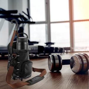 Magnetic Gym Sling Bag with Bottle Holder Gym Crossbody Bag Gym Bottle Carrier Bag for Men Women Gym Accessories Organizer