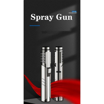 Powerful 1800° High Temperature Metal Spray Gun Butane Gas Lighter - Windproof, Blue, and Portable with Adjustable Flame Control for Outdoor Welding, Camping, and BBQ - Gift Box Packaging Included (Without Butane Gas)