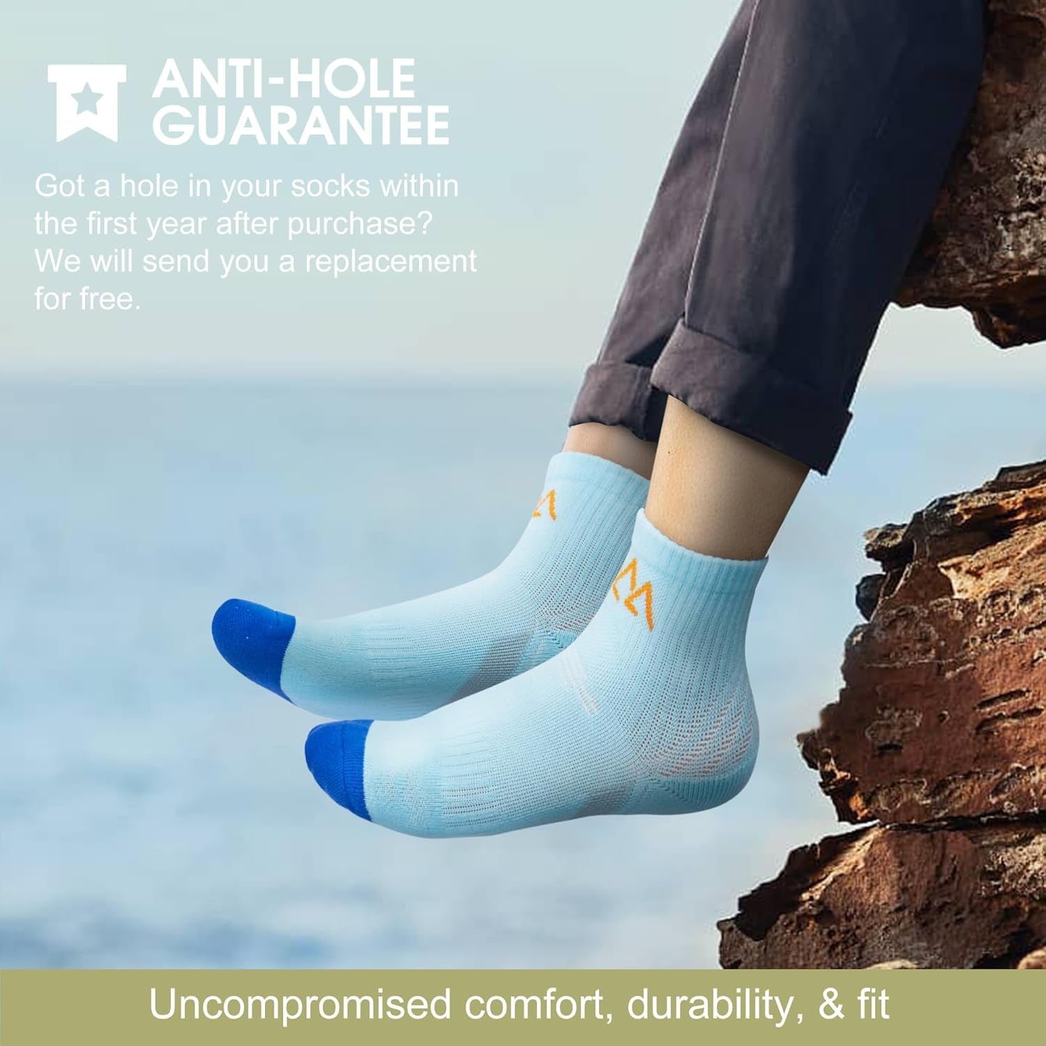 Merino Wool Hiking Socks for Women Quarter Ankle Thermal Cushion Moisture Wicking Socks,5 Pairs