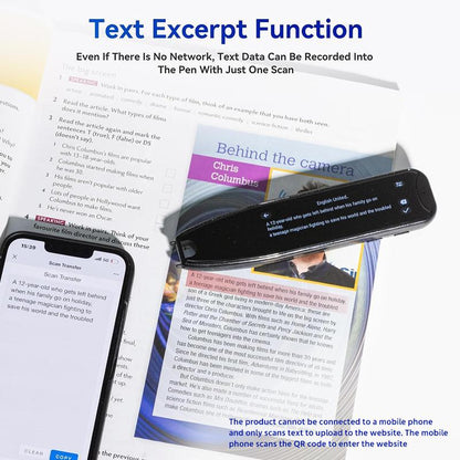 Smart Translation Pen with 60+ Languages Online Scan & Voice Translation for Reading Support & Language Learners Multilingual Device with 3.69-Inch Large Screen & High Fidelity Speakers