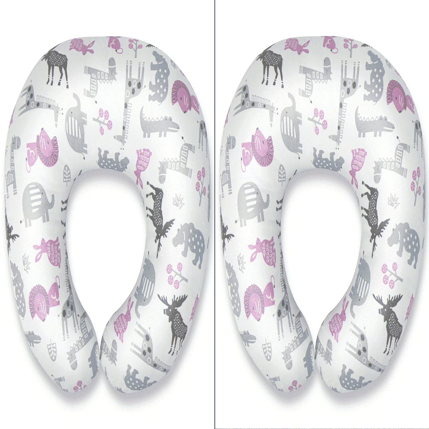 Nursing Pillow, Breast Feeding Pillows for Mom, Animals Soft Cover with Breathable Filling, Feeding Support Pillow for 0-12 Months, Multifunctional Support Cushion for Travel