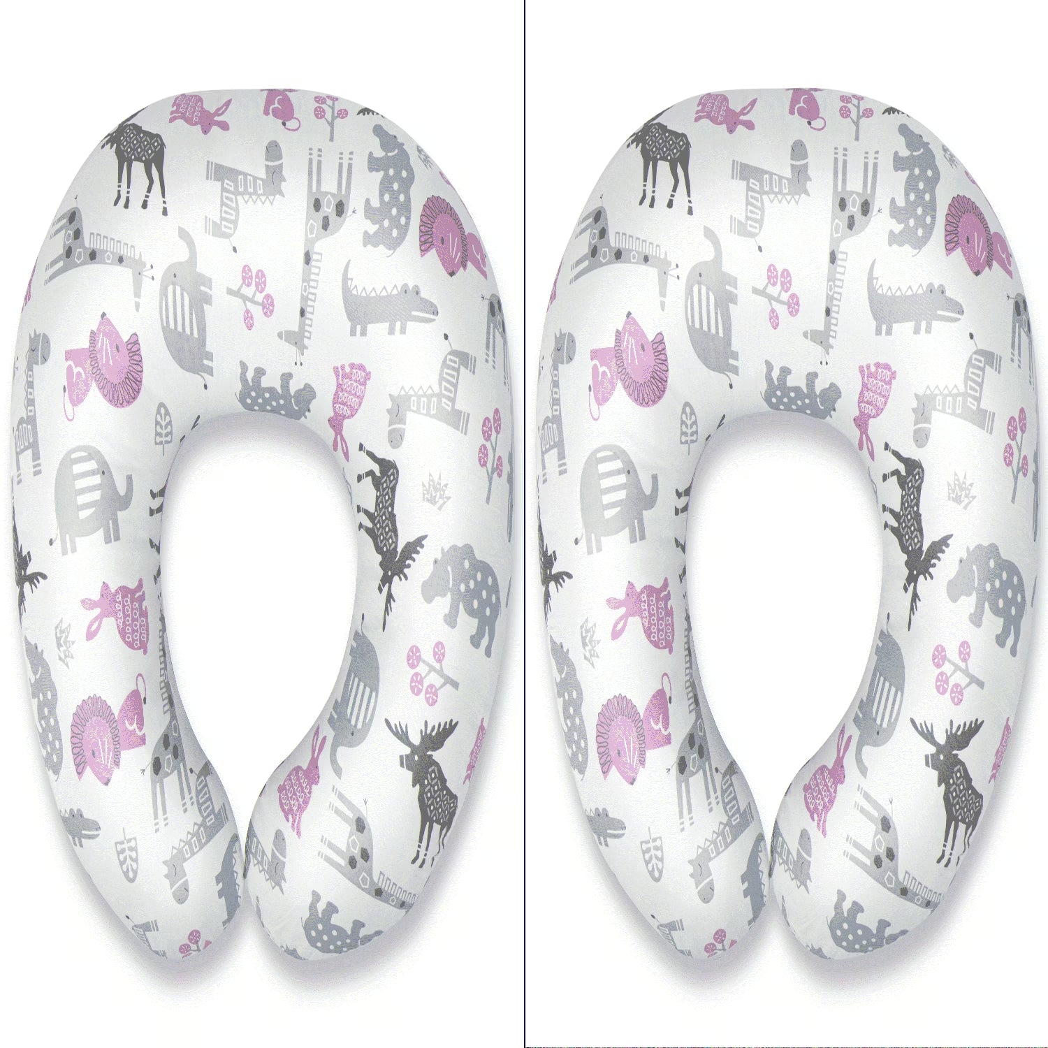 Nursing Pillow, Breast Feeding Pillows for Mom, Animals Soft Cover with Breathable Filling, Feeding Support Pillow for 0-12 Months, Multifunctional Support Cushion for Travel