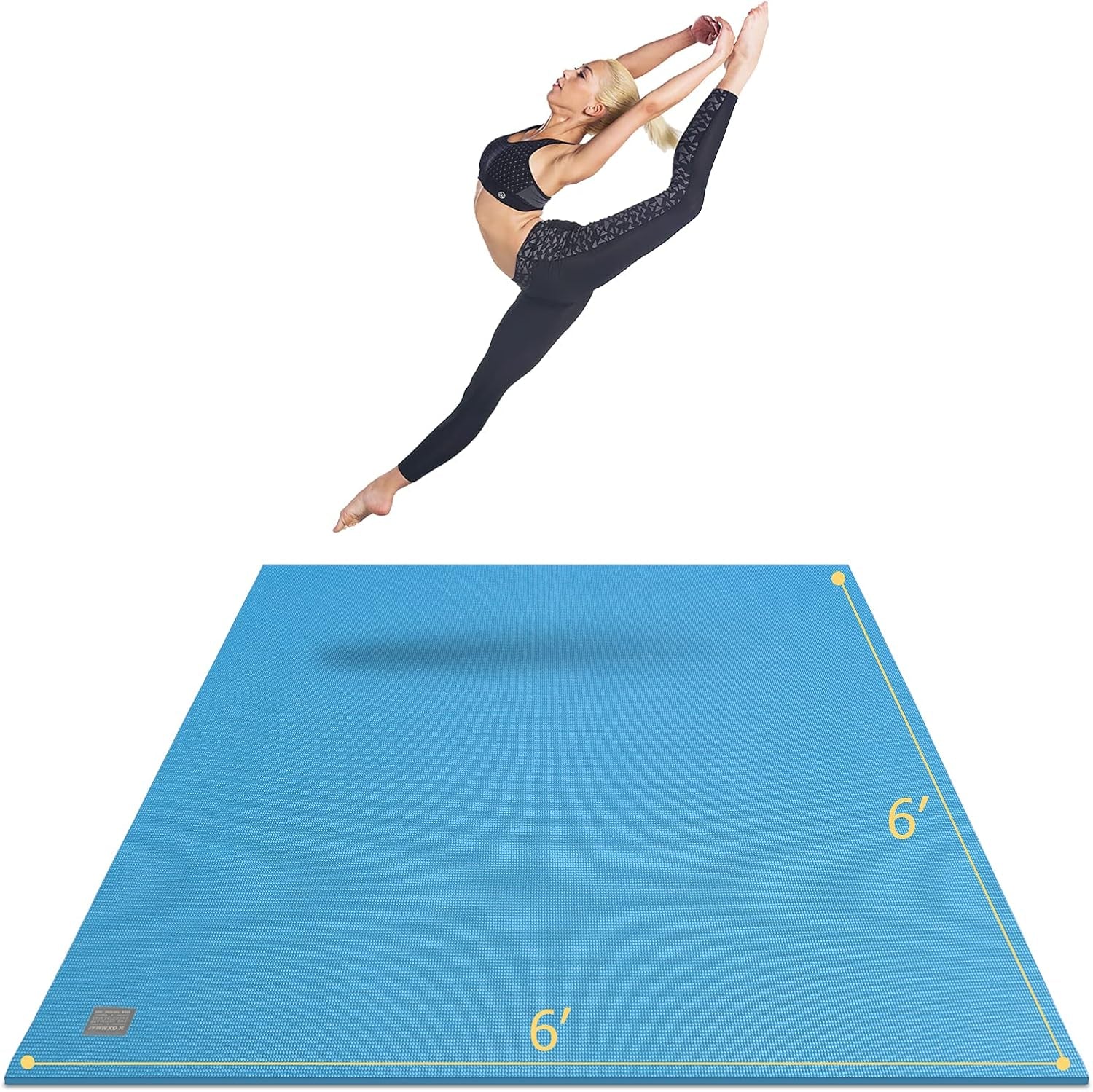 Large Yoga Mat 6'X4'/6'X6'/7'X5'(7Mm/9Mm), Extra Thick Workout Mats for Home Gym Flooring,Ultra Comfortable Non-Slip Quick Resilient Barefoot Wide Exercise Mat for Pilates,Stretching,Meditation