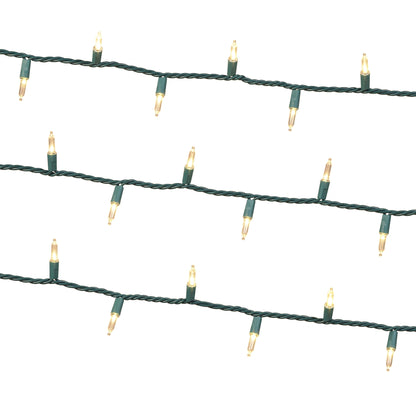 Indoor/Outdoor 100-Count LED Mini Christmas String Lights, Warm White, 19.5', by