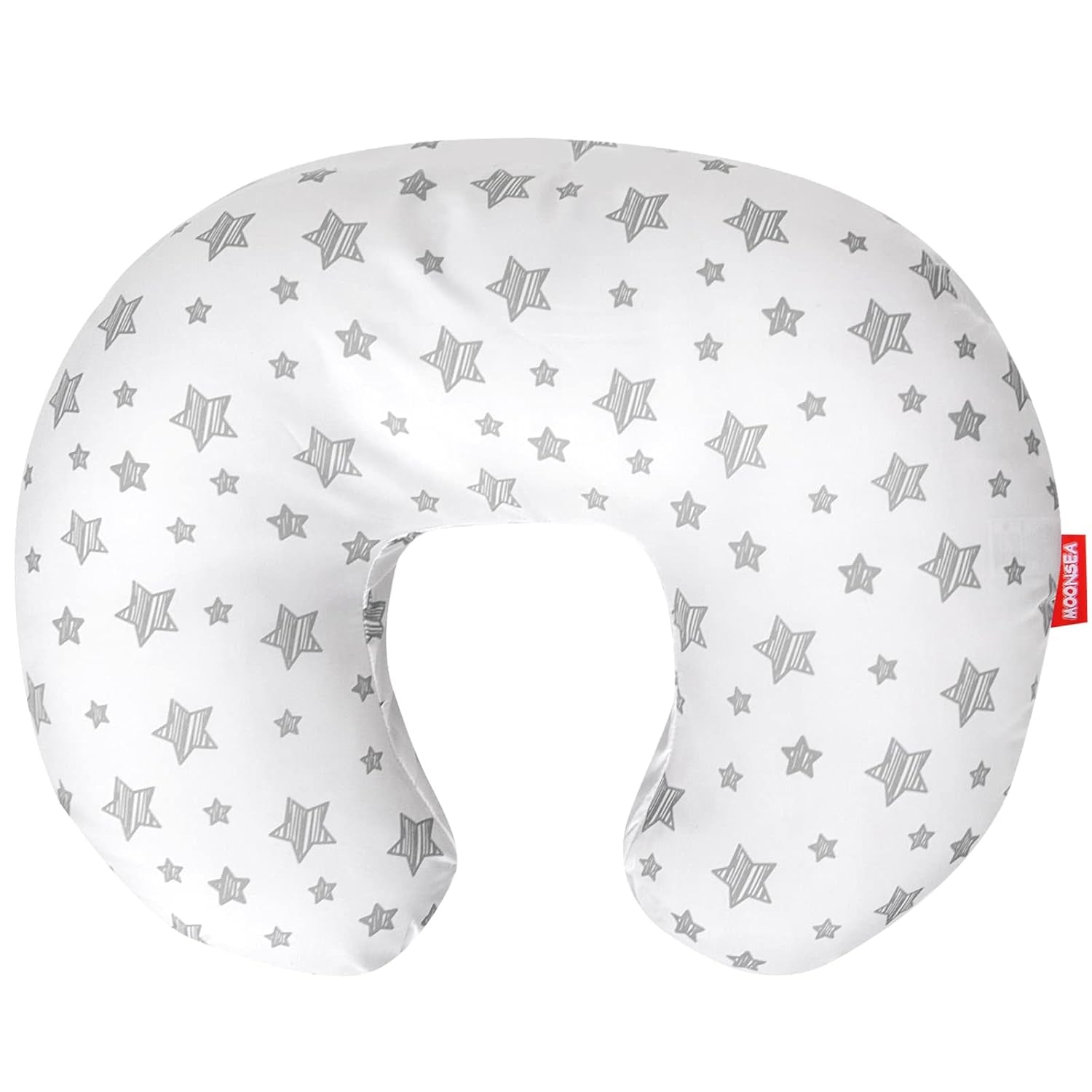 Nursing Pillow Cover for Baby Snug Fits Boppy Nursing Pillows, Super Soft, for Breastfeeding Moms, Grey Star