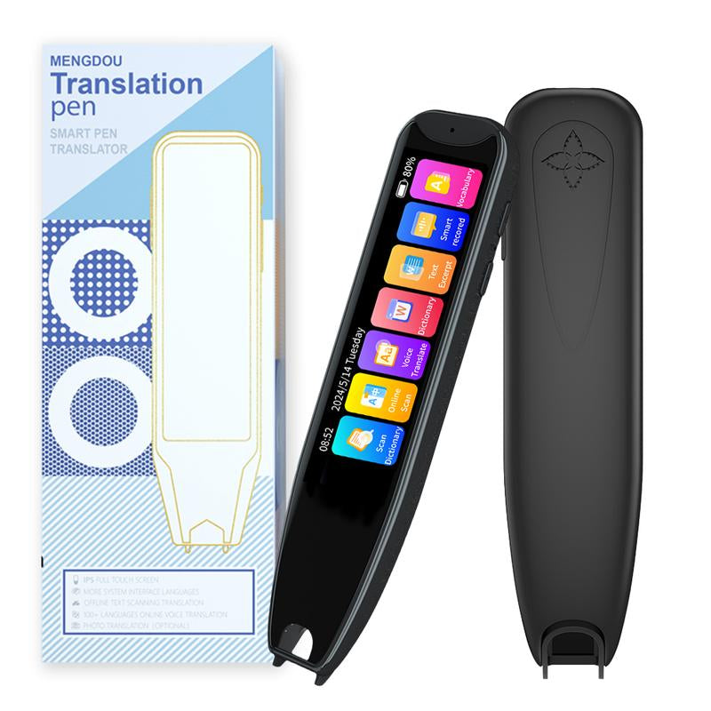 Smart Translation Pen with 60+ Languages Online Scan & Voice Translation for Reading Support & Language Learners Multilingual Device with 3.69-Inch Large Screen & High Fidelity Speakers