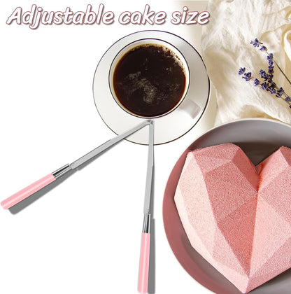 2 Pcs Cake Slicer Cutter and Multi Function Cake Server Stainless Steel Set for Cutting and Serving Desserts, Brownies, Pizza Cake Spatula