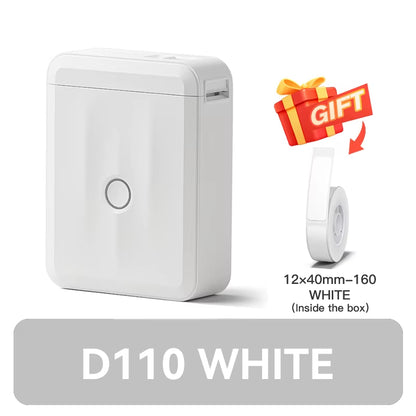 D110 Upgraded Version Thermal Label Printer Mini Portable Smart Label Maker with Tape for Office Home Kitchen School