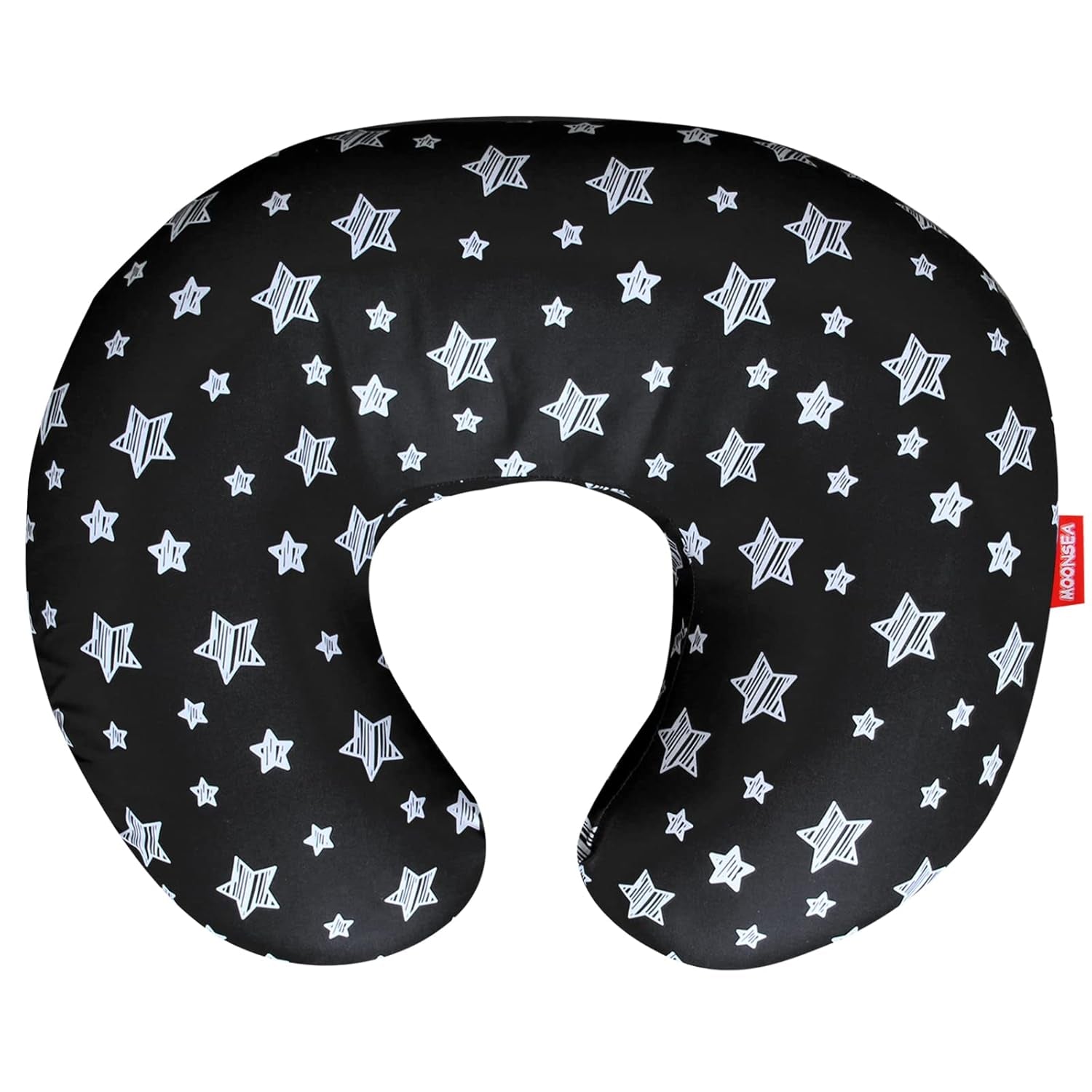 Nursing Pillow Cover for Baby Snug Fits Boppy Nursing Pillows, Super Soft, for Breastfeeding Moms, Grey Star