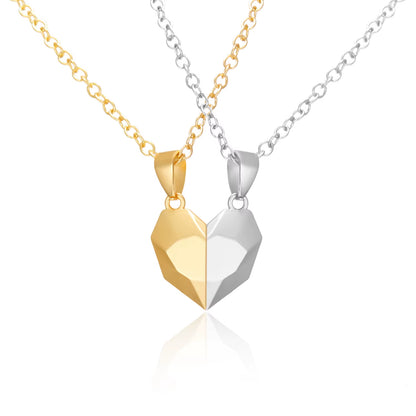 2Pcs Magnetic Heart Couple Necklace for Women Men Lover Valentine'S Day Wedding Anniversary Best Friend Party Jewelry Gifts