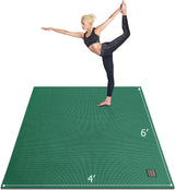 Large Yoga Mat 6'X4'/6'X6'/7'X5'(7Mm/9Mm), Extra Thick Workout Mats for Home Gym Flooring,Ultra Comfortable Non-Slip Quick Resilient Barefoot Wide Exercise Mat for Pilates,Stretching,Meditation