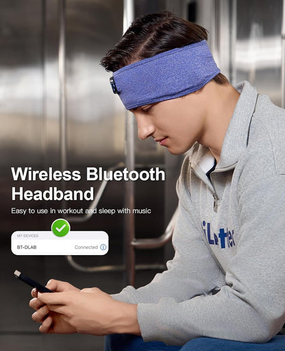 Bluetooth Sports Headband Headphones with Ultra-Thin HD Stereo Speakers for Sleep, Workouts, Jogging, Yoga, Insomnia Relief, Air Travel, and Meditation