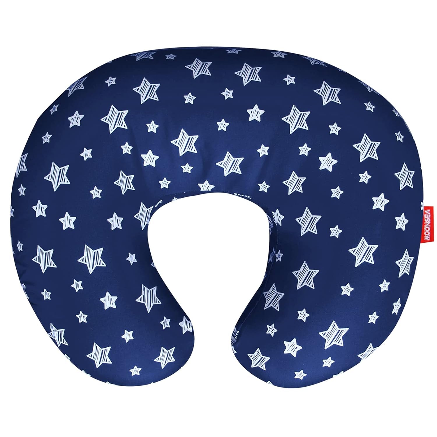 Nursing Pillow Cover for Baby Snug Fits Boppy Nursing Pillows, Super Soft, for Breastfeeding Moms, Grey Star